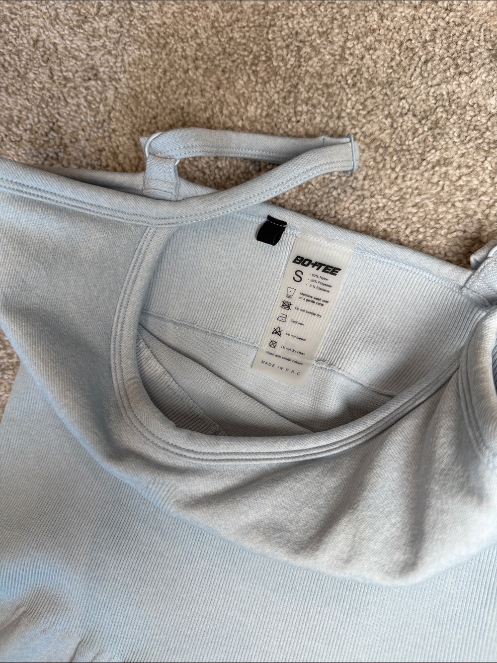 Bo + Tee Light Blue Seamless Romper Bodysuit - Picture 2 of 5